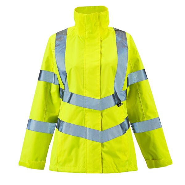 Ladies Hi Vis Yellow Sophia Lightweight Jacket Thumbnail