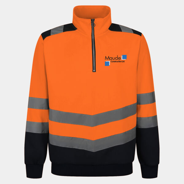RG466 Pro Hivis 1/4 Zip Sweatshirt Thumbnail